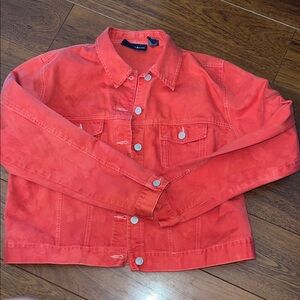 Mountain Lake Vibrant Red Cotton Jacket